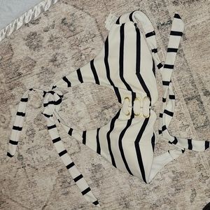 Striped bathing suit top